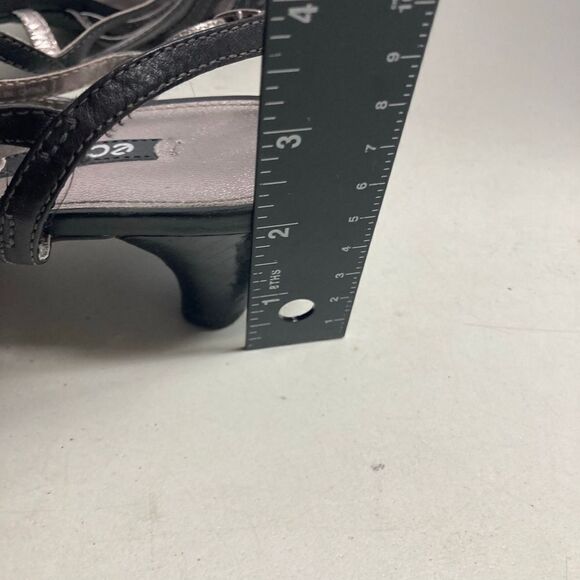 ECCO Womens Black Slingback Block Heels Size 10.5 /41 - Picture 5 of 12